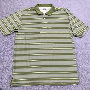 Straight Down Polo Shirt Adult Extra Large Green Golf Lightweight Stretch Mens *